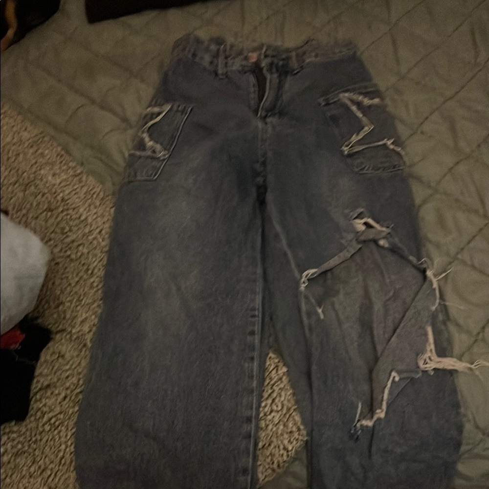 Women’s Distressed Blue Jeans